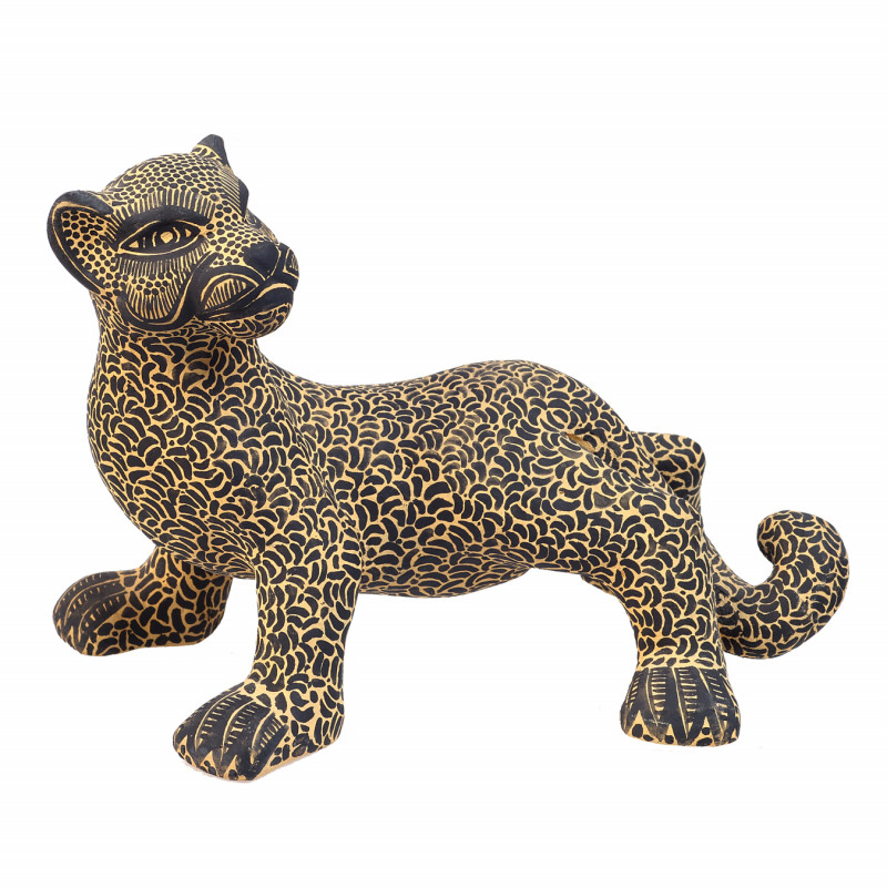 Jaguar barro policromado
