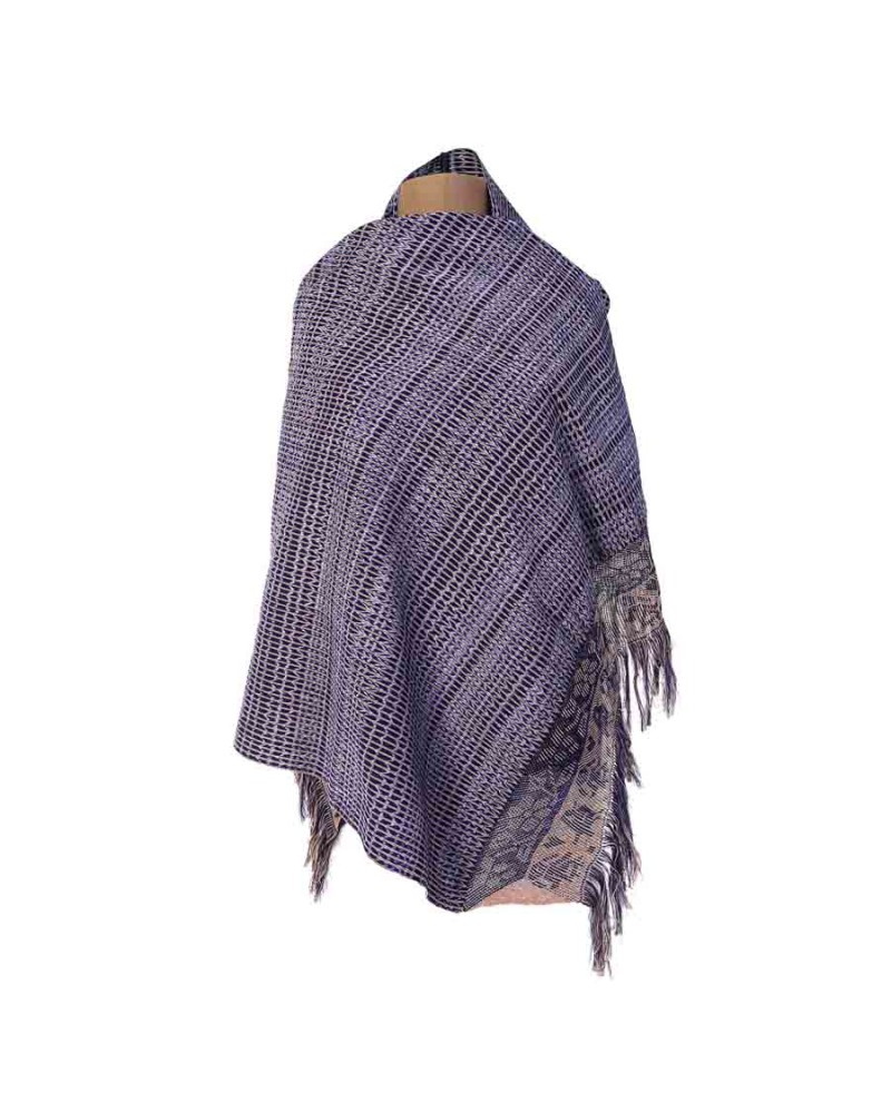 Rebozo azul jaspeado