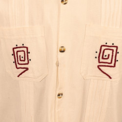 Camisa de manta bordado a mano