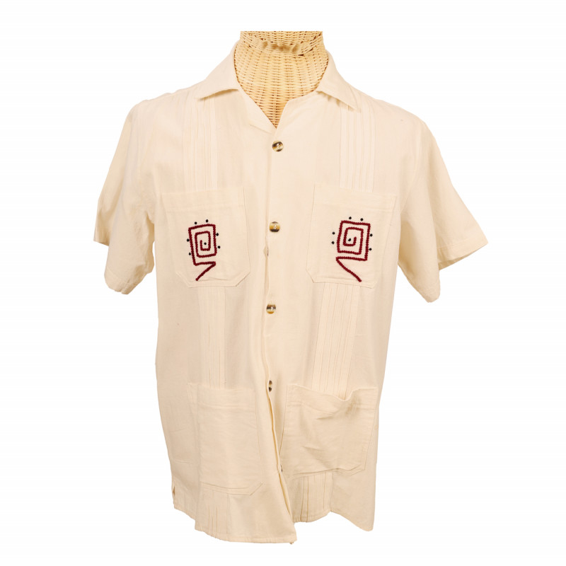 Camisa de manta bordado a mano