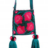 Morral wixárika con flores