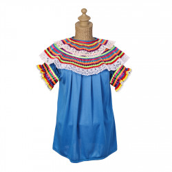 Blusa azul "arcoíris"