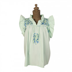 Blusa verde bordado San...