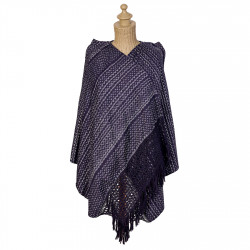 Chaleco de rebozo morado