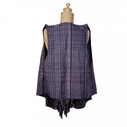 Chaleco de rebozo morado