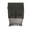 Rebozo 3/4 negro con líneas verdes