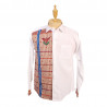 Camisa  blanca de lino con bordado mixteco