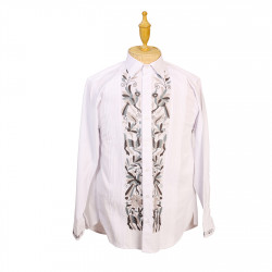 Guayabera blanca con...