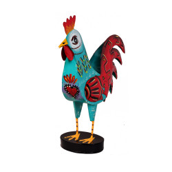 Gallo de hojalata decorativo